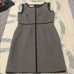 Chic Black and White Patterned Midi Dress